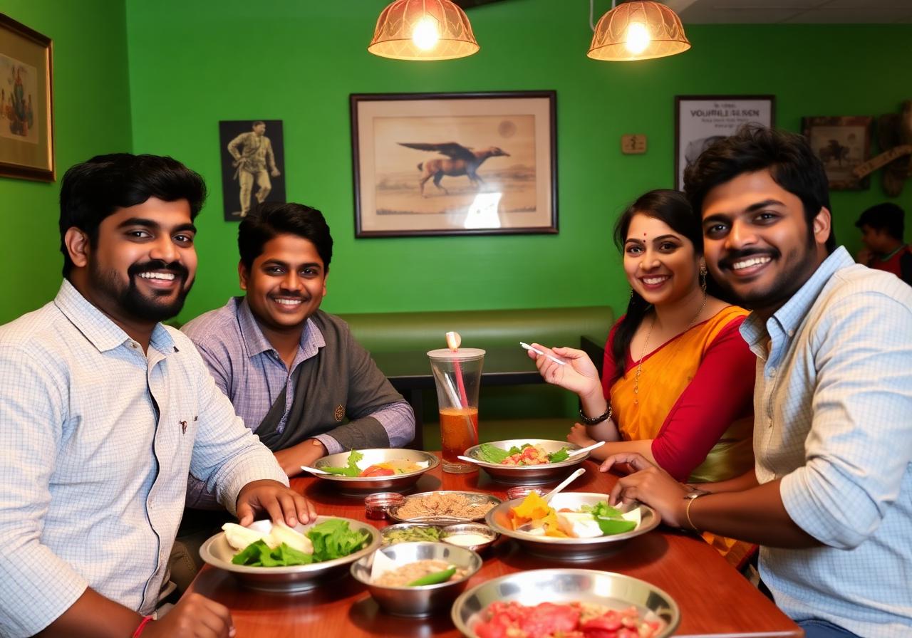 Happy family celebrating at Love Cafe